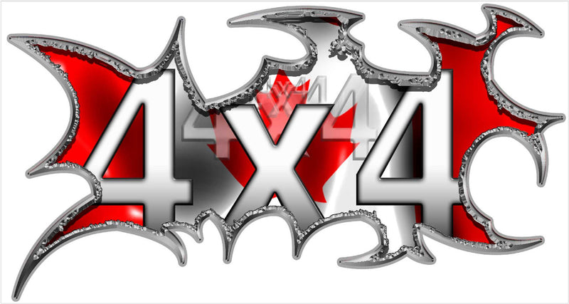 canadian flag 4x4 truck stickers